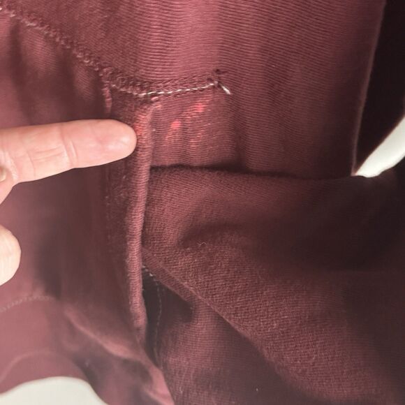 VINTAGE AMERICAN EAGLE Mens Maroon Graphic Y2K Hoodie Size X Heavy Drawstring - Picture 5 of 11